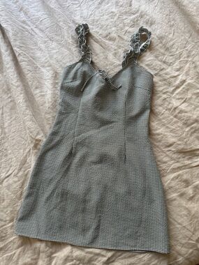 Sleeveless Gingham Mini Dress
